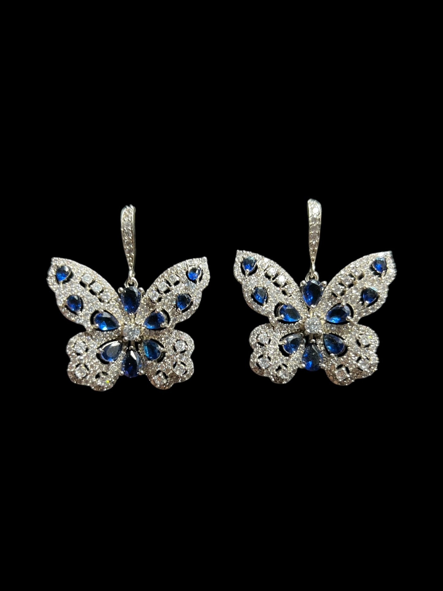 BUTTERFLY DIAMOND HOOPS E-1014