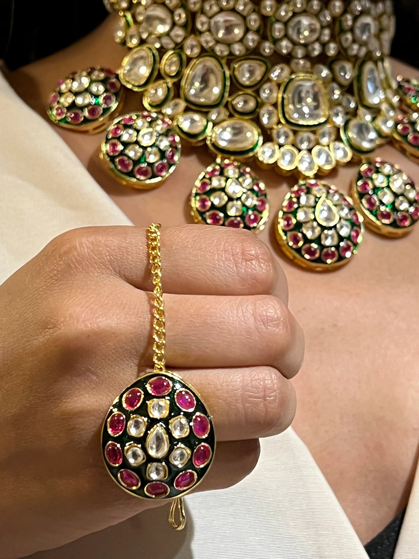 TAAZ UNCUT POLKI KUNDAN NECKLACE