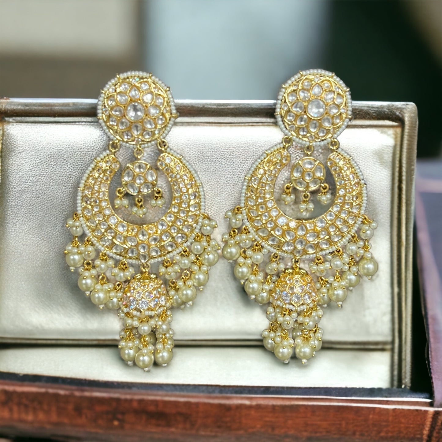 NIMISHA KUNDAN CHANDBALI JUMKI EARRING