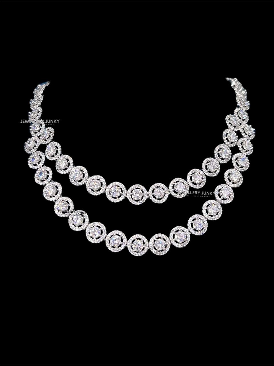 NILA DOUBLE LAYER DIAMOND NECKLACE