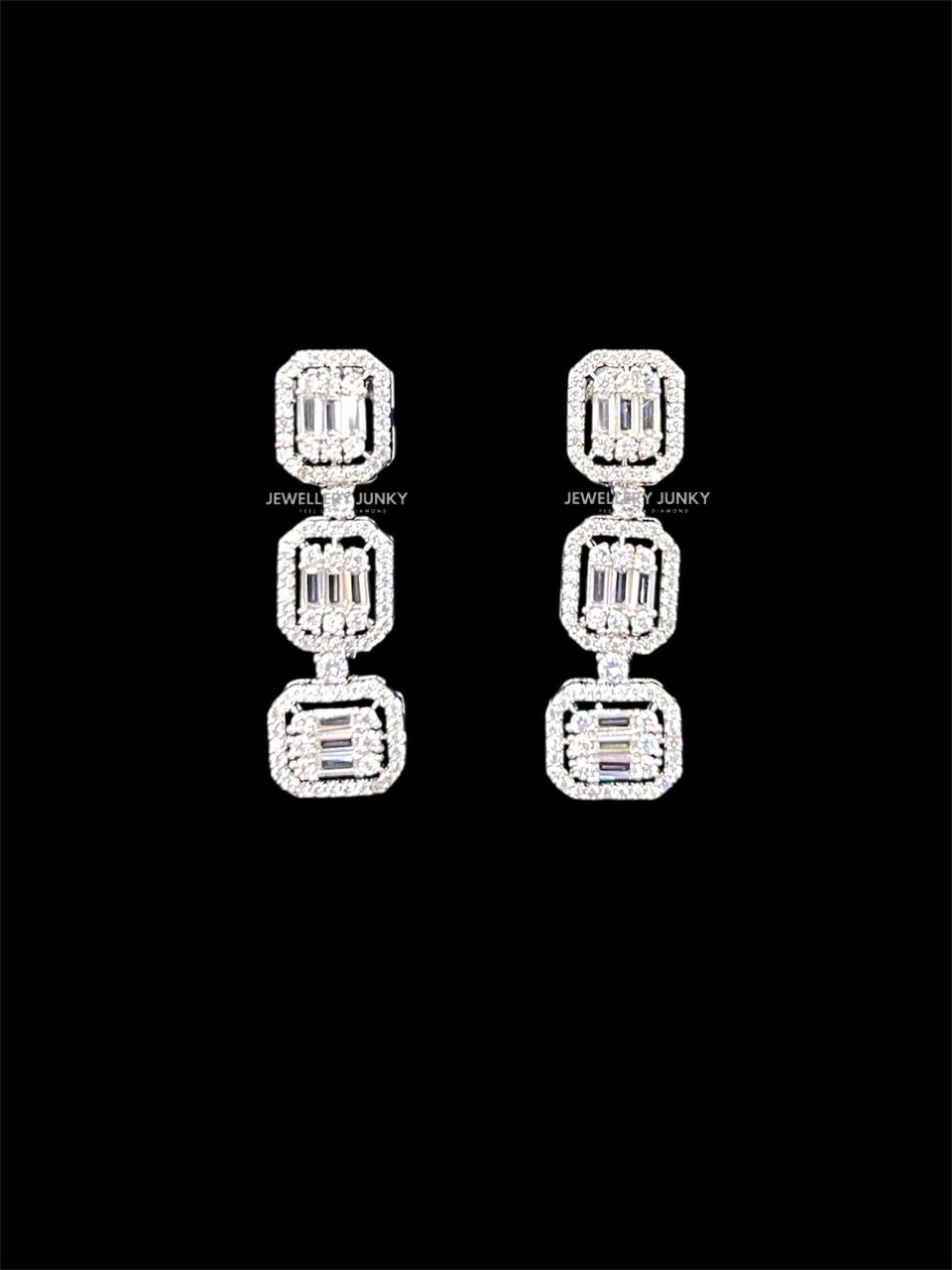 Scarlet Double Layer Baguette Necklace