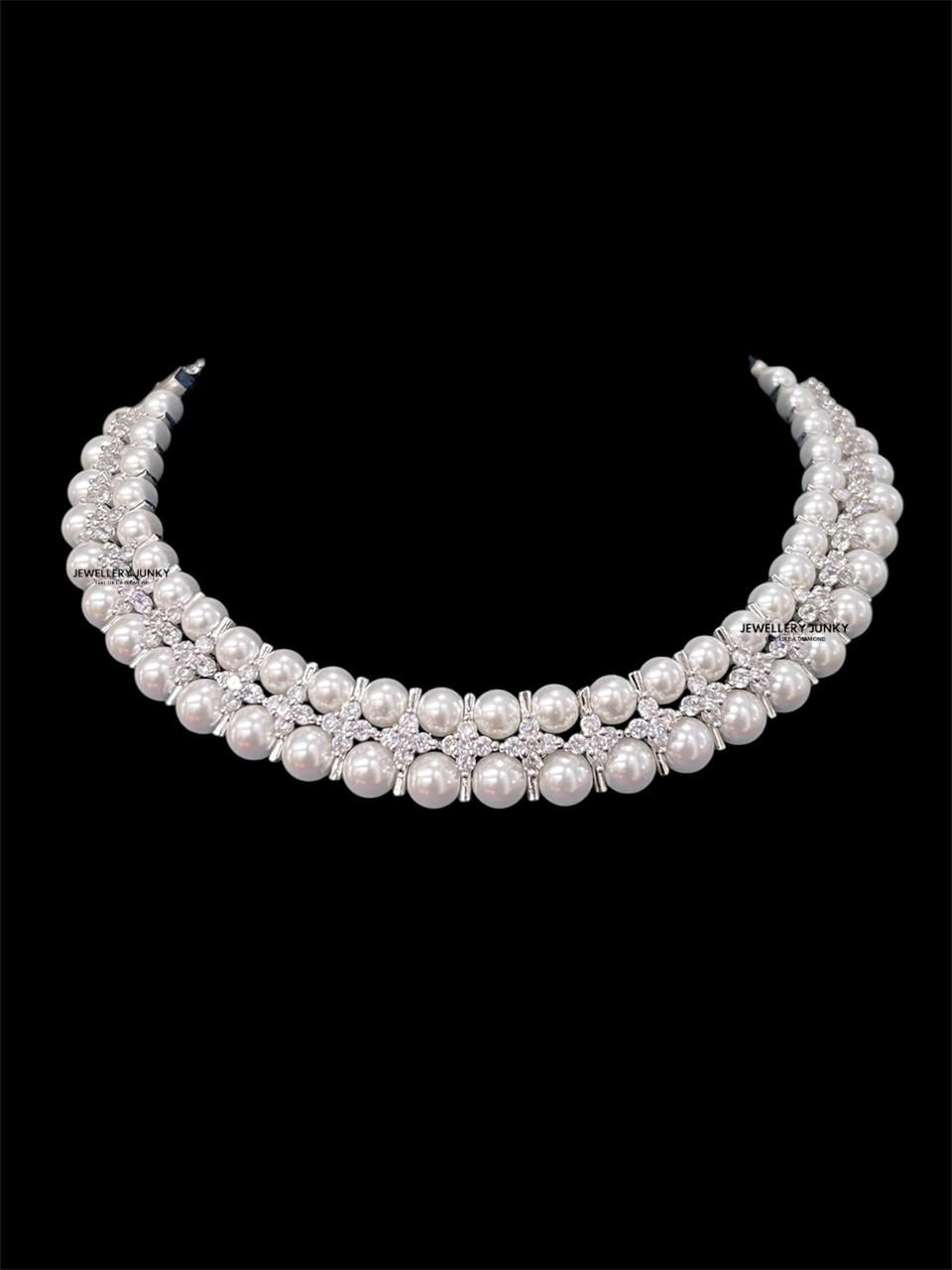 ZIA PEARL DIAMOND NECKLACE