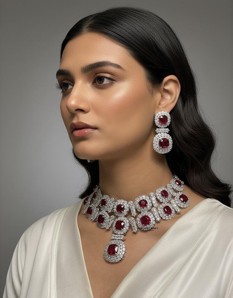 AMIYA DIAMOND EMERALD NECKLACE N-1044