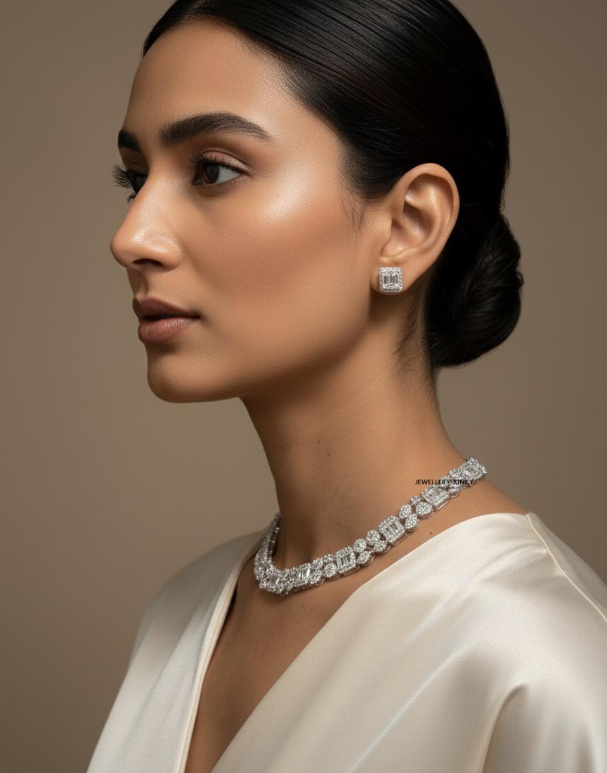 ANNA BAGUETTE DIAMOND NECKLACE N-1047