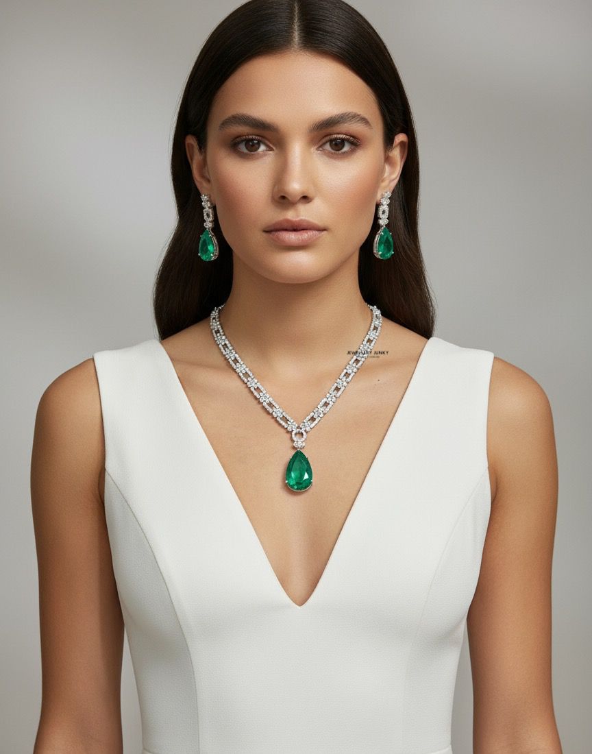 ARIANA CZ DIAMOND NECKLACE N-1048 - Main Image