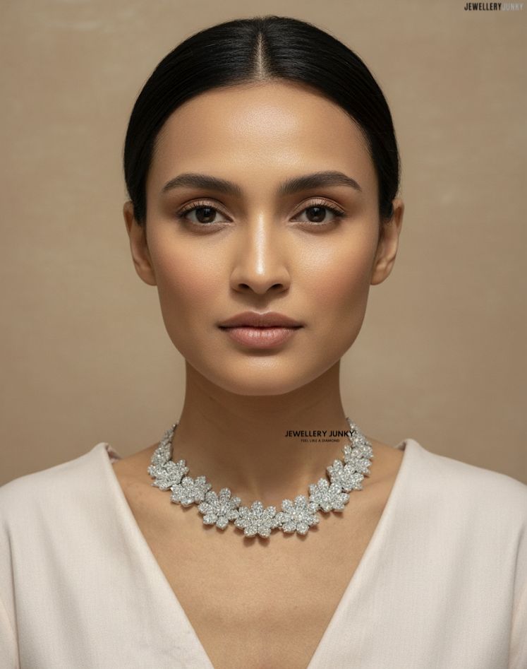 ELISHA FLORAL NANO DIAMOND NECKLACE