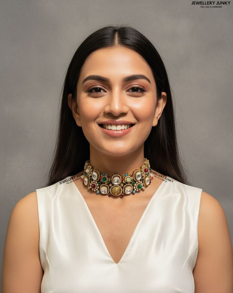 TASNEEM NAVRATAN KUNDAN NECKLACE