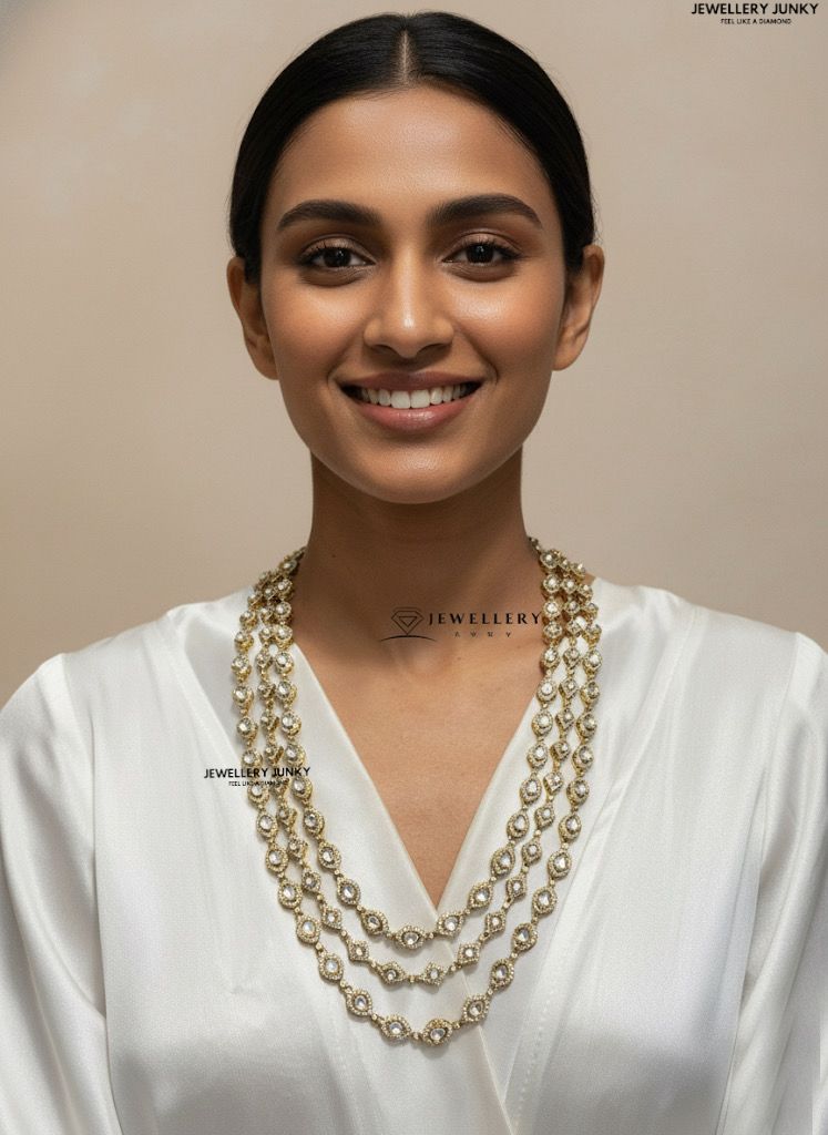 VASAKI KUNDAN LAYRERED NECKLACE