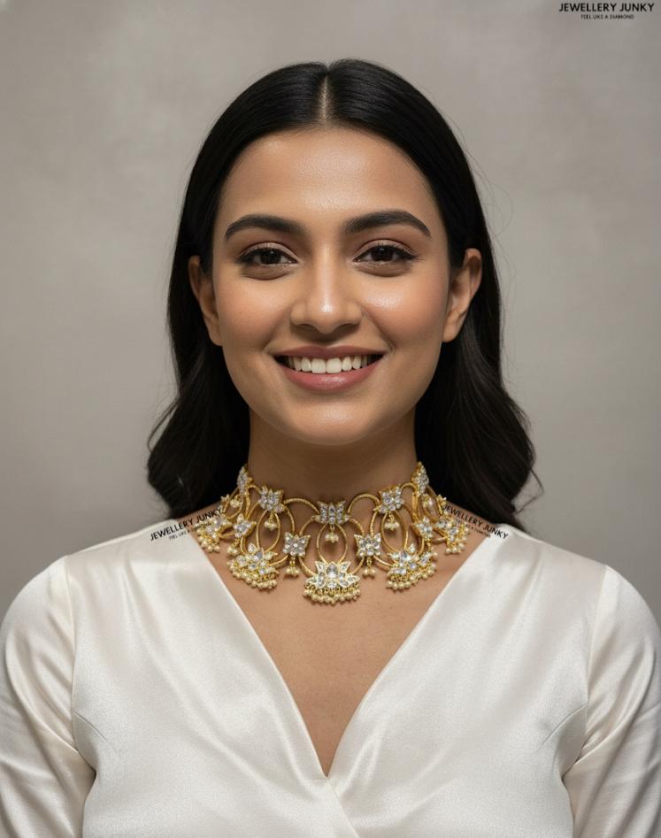 SHIFA LOTUS KUNDAN NECKLACE