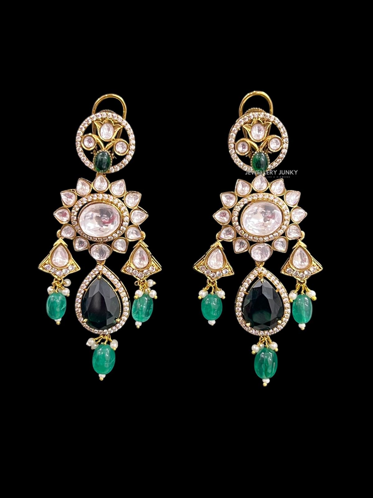MEHWISH EMERALD KUNDAN NECKLACE