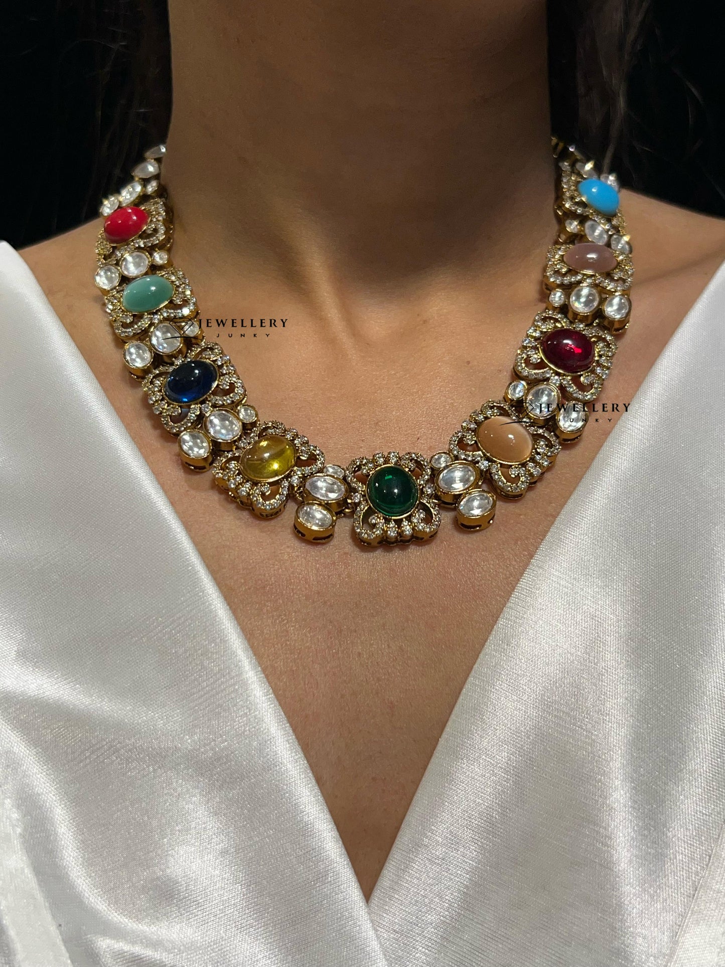 FAZLUNA KUNDAN NECKLACE N-1541