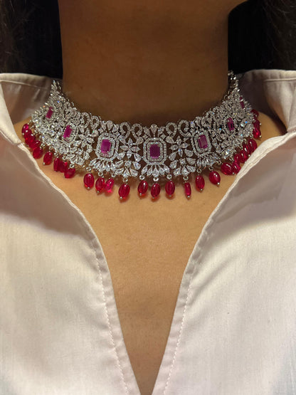 TANNA CZ DIAMOND CHOKER NECKLACE