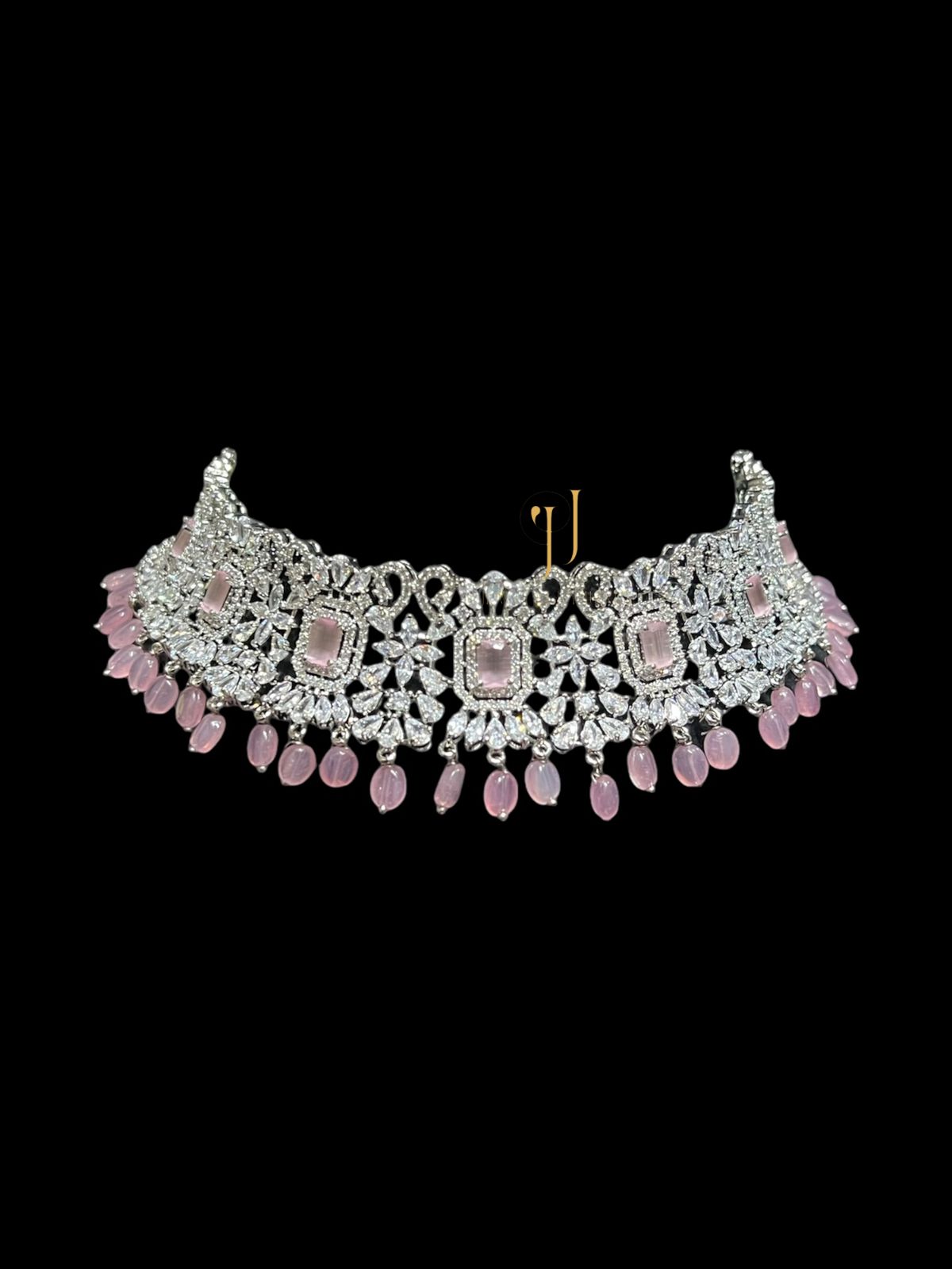 TANNA CZ DIAMOND CHOKER NECKLACE