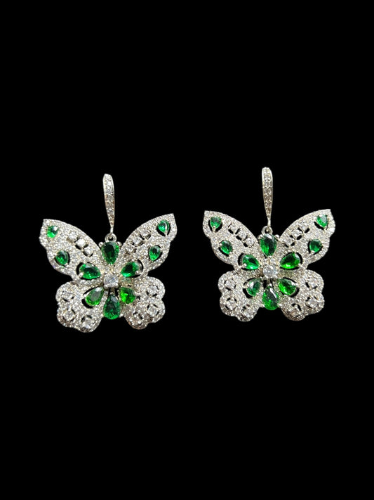 BUTTERFLY DIAMOND HOOPS E-1014