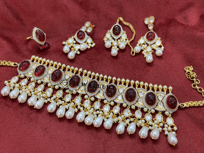 SHYA GOLD KUNDAN NECKLACE