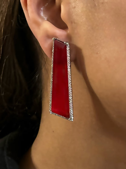 JESSICA UNCUT STONE EARRING