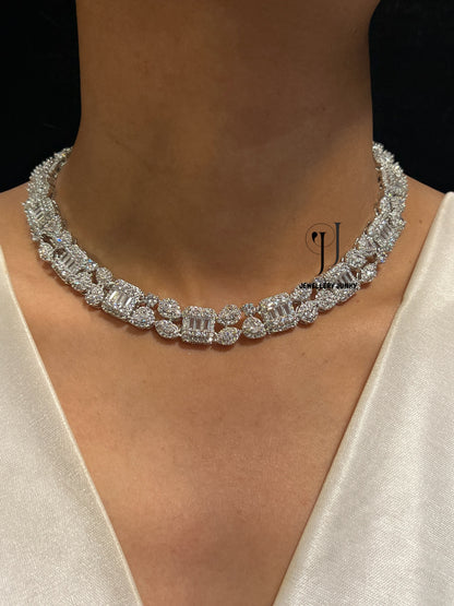 ANNA BAGUETTE DIAMOND NECKLACE N-1047