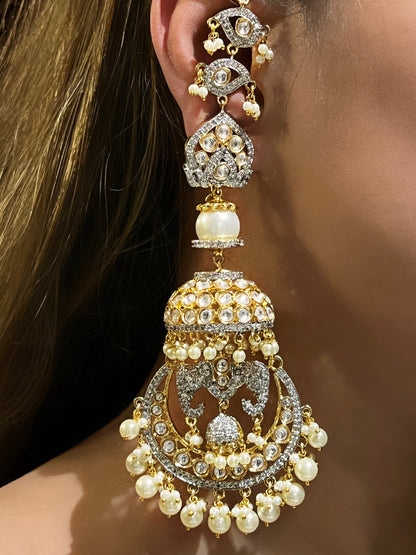 ADVIKA ELEPHANT KUNDAN JUMKA EARRING