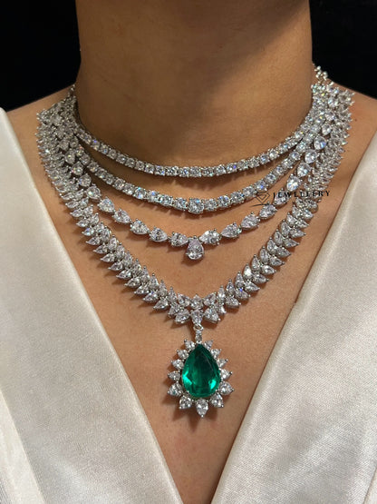 MIRANDA DIAMOND LAYERED NECKLACE