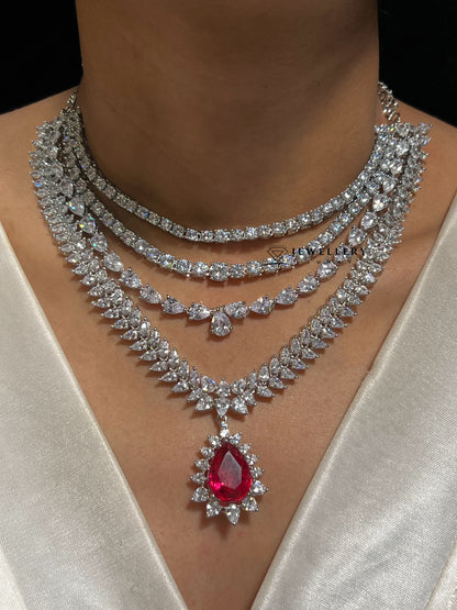 MIRANDA DIAMOND LAYERED NECKLACE