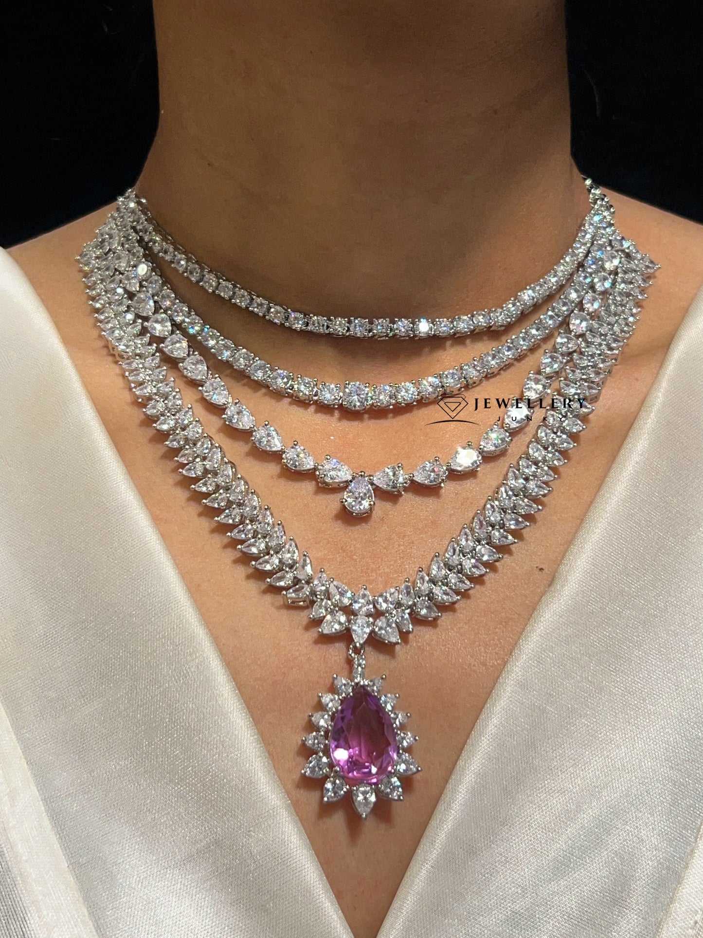 MIRANDA DIAMOND LAYERED NECKLACE