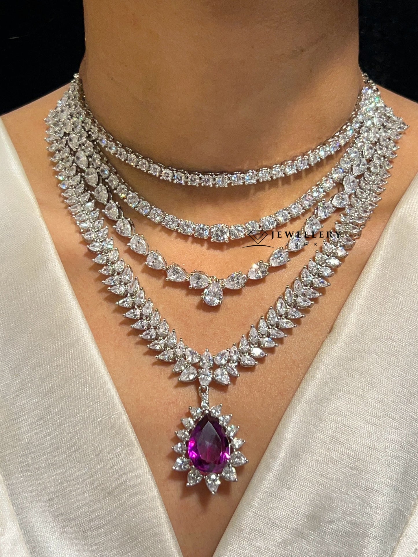 MIRANDA DIAMOND LAYERED NECKLACE