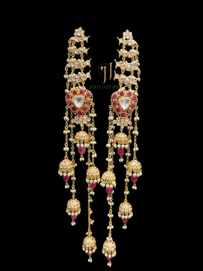 AMIRA PEACOCK KUNDAN JUMKI EARRING