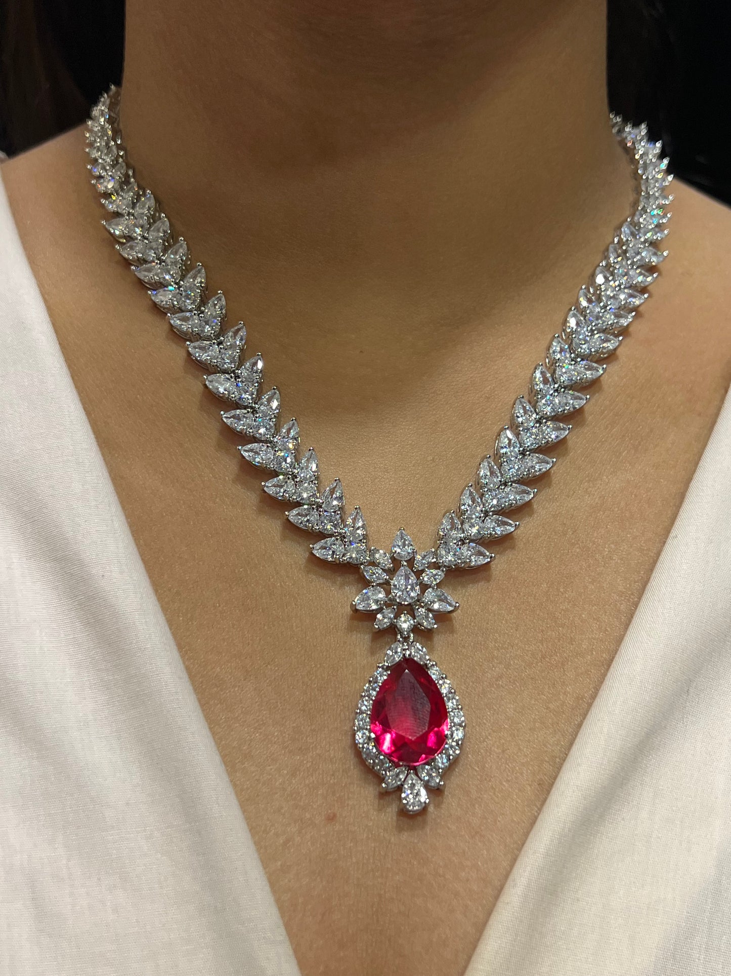 TRISHA CZ DIAMOND NECKLACE