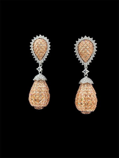 JULIET INVISIBLE STONE DIAMOND EARRING E-1026