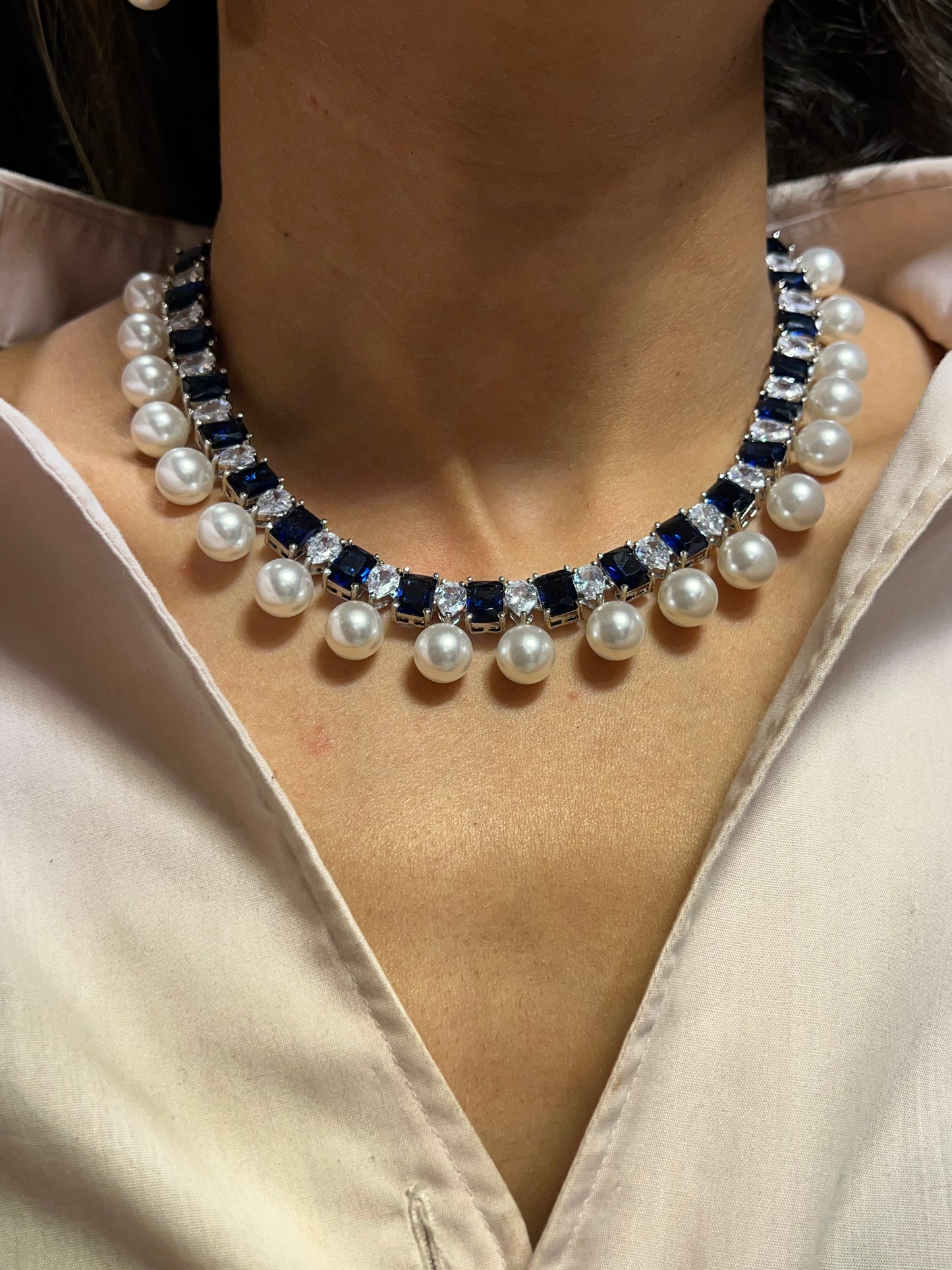 SOHA DIAMOND PEARL NECKLACE