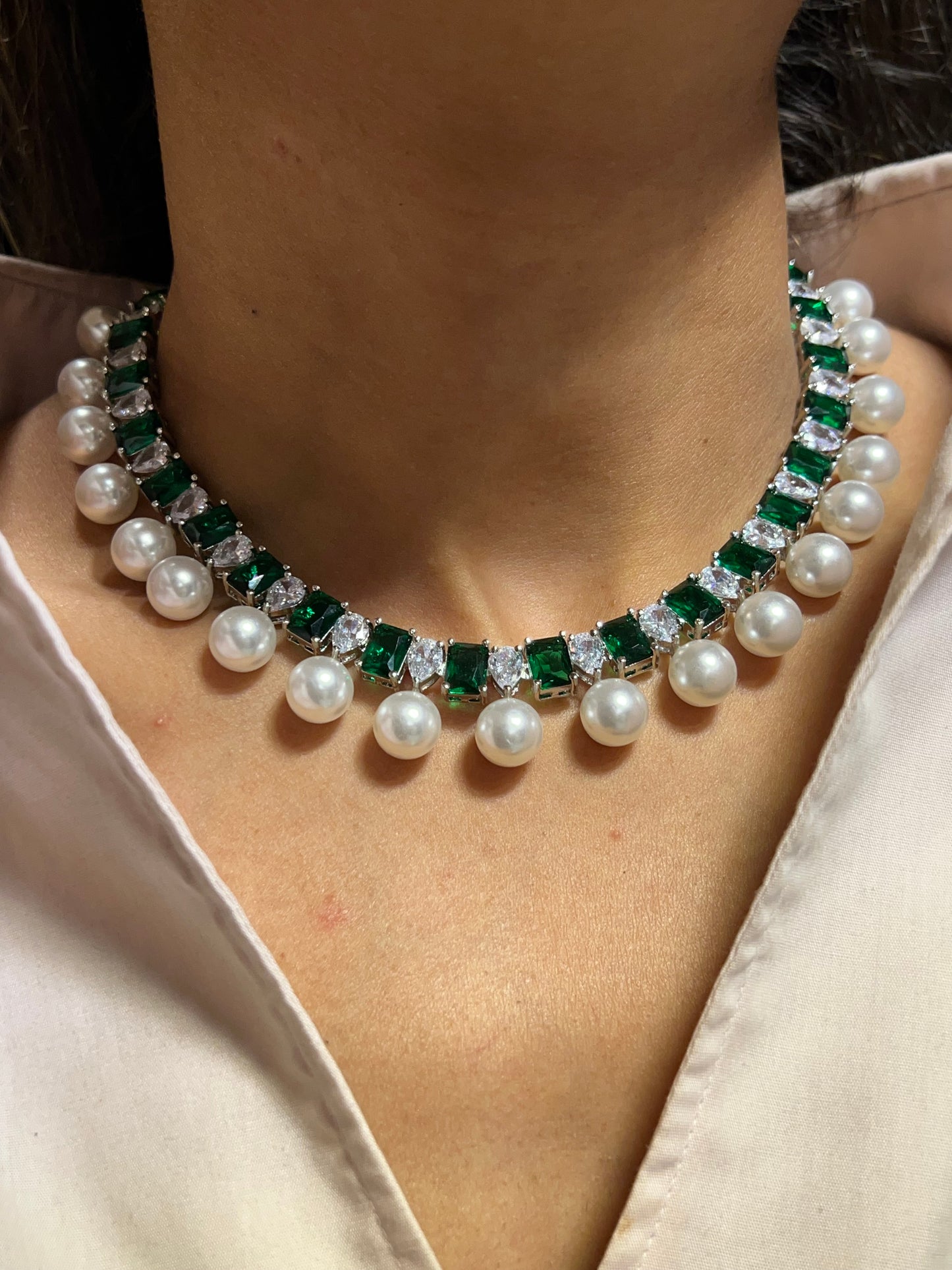 SOHA DIAMOND PEARL NECKLACE