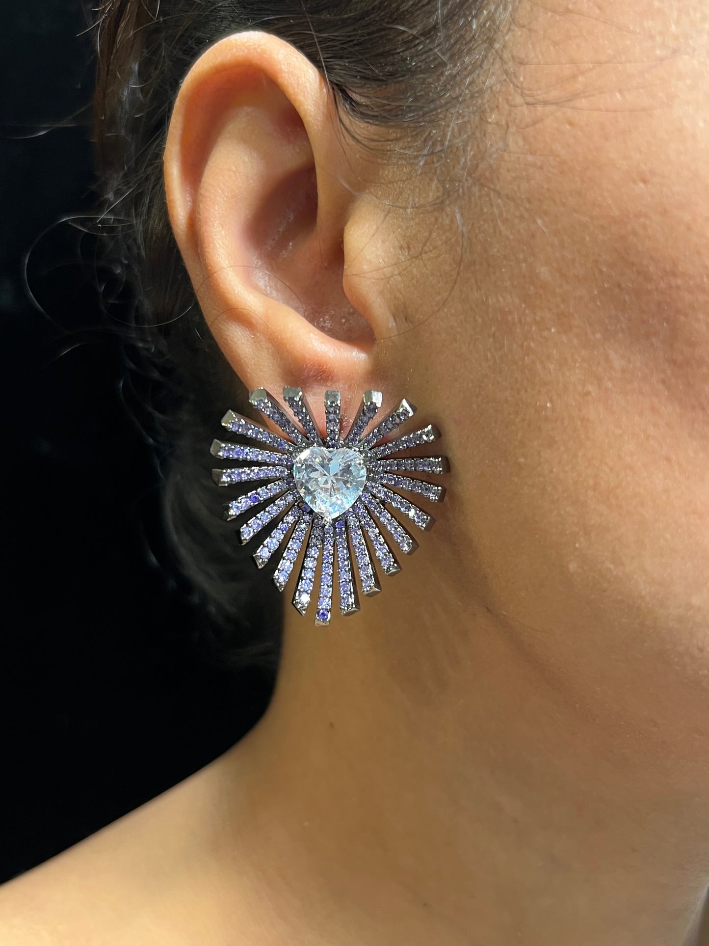 MAYA NANO DIAMOND HOOP EARRING E-1013