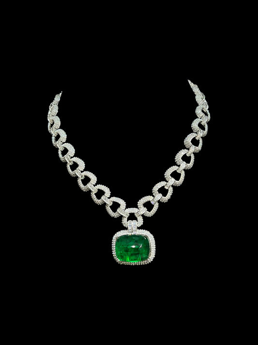 MISU EMERALD CZ NECKLACE