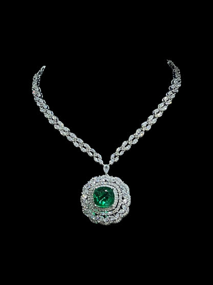 KRISTEN CUSHION DIAMOND NECKLACE N-1104