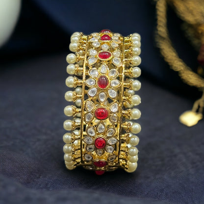 Maya Ruby Kundan Bangle