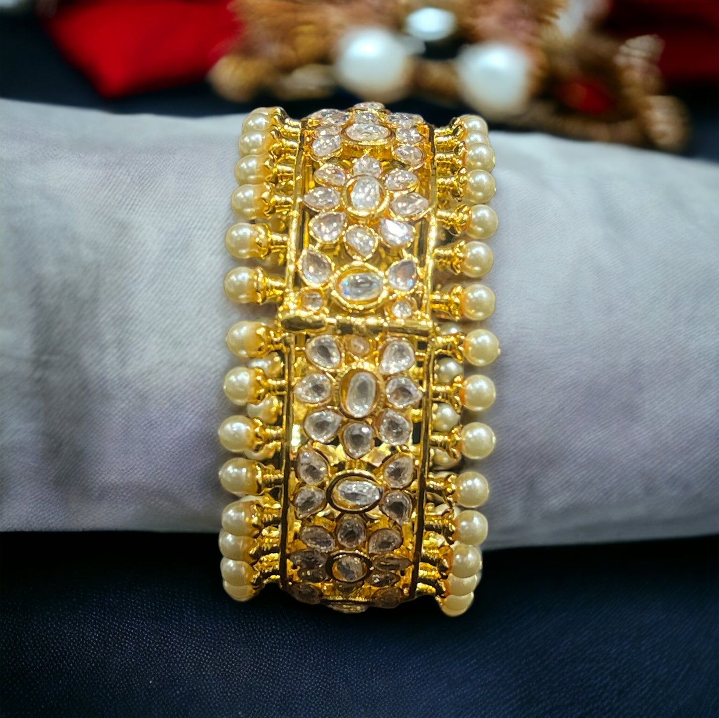 Maya Ruby Kundan Bangle