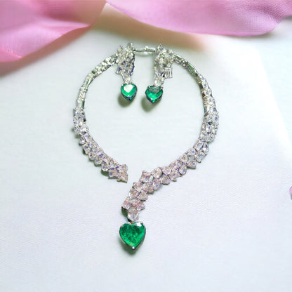 RACHEAL HEART DIAMOND NECKLACE