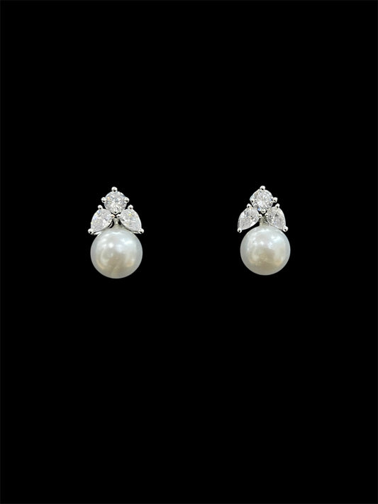 ALAN DIAMOND PEARL DROP STUD