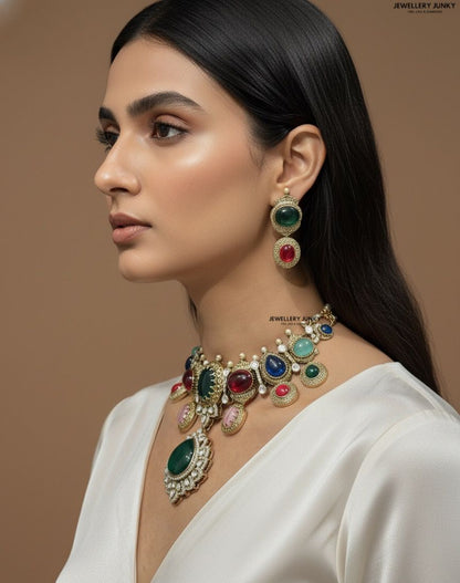 AFAF KUNDAN NECKLACE