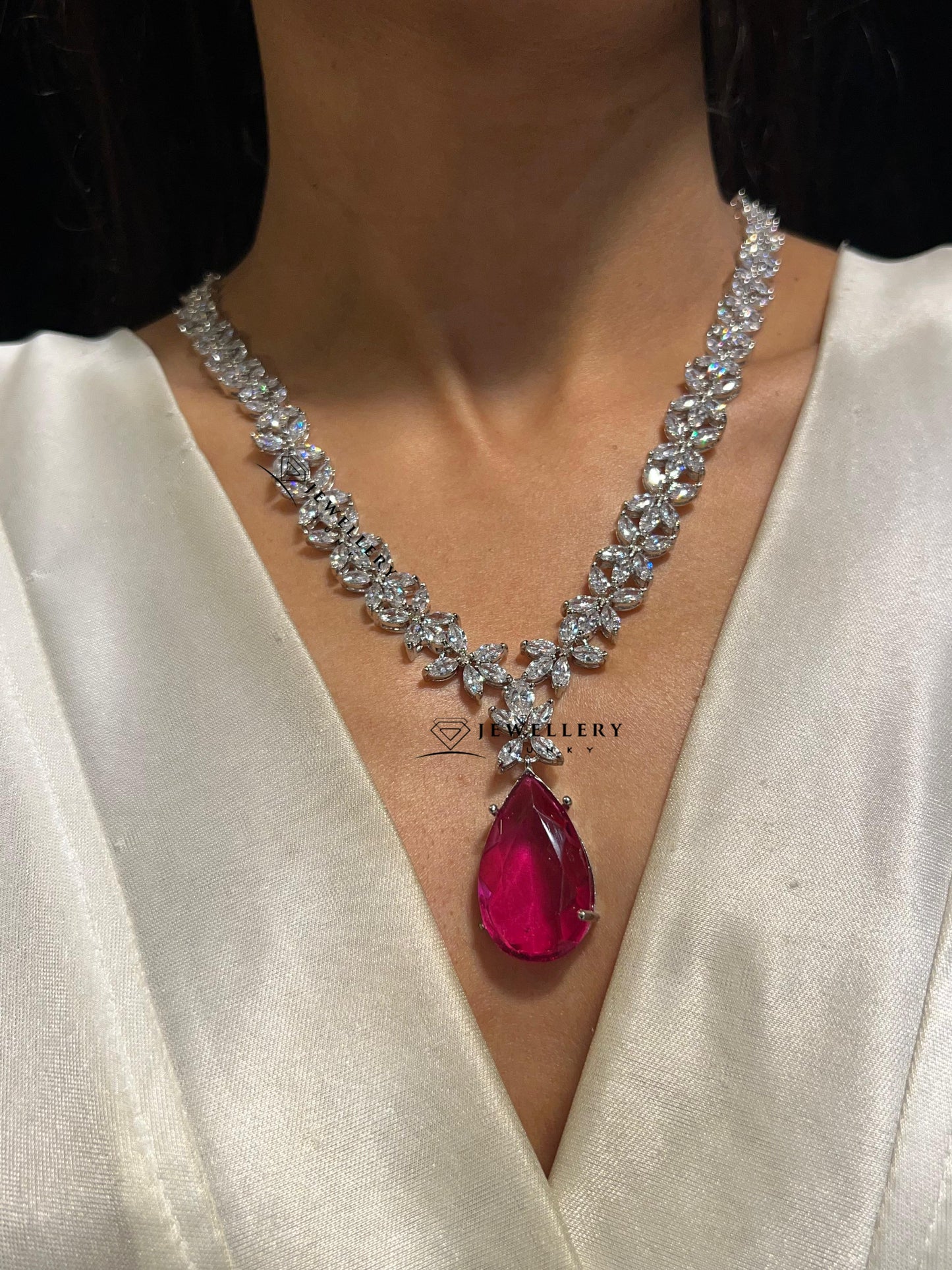 AAHANA CZ DIAMOND NECKLACE N-1442
