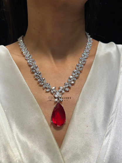 AAHANA CZ DIAMOND NECKLACE N-1442