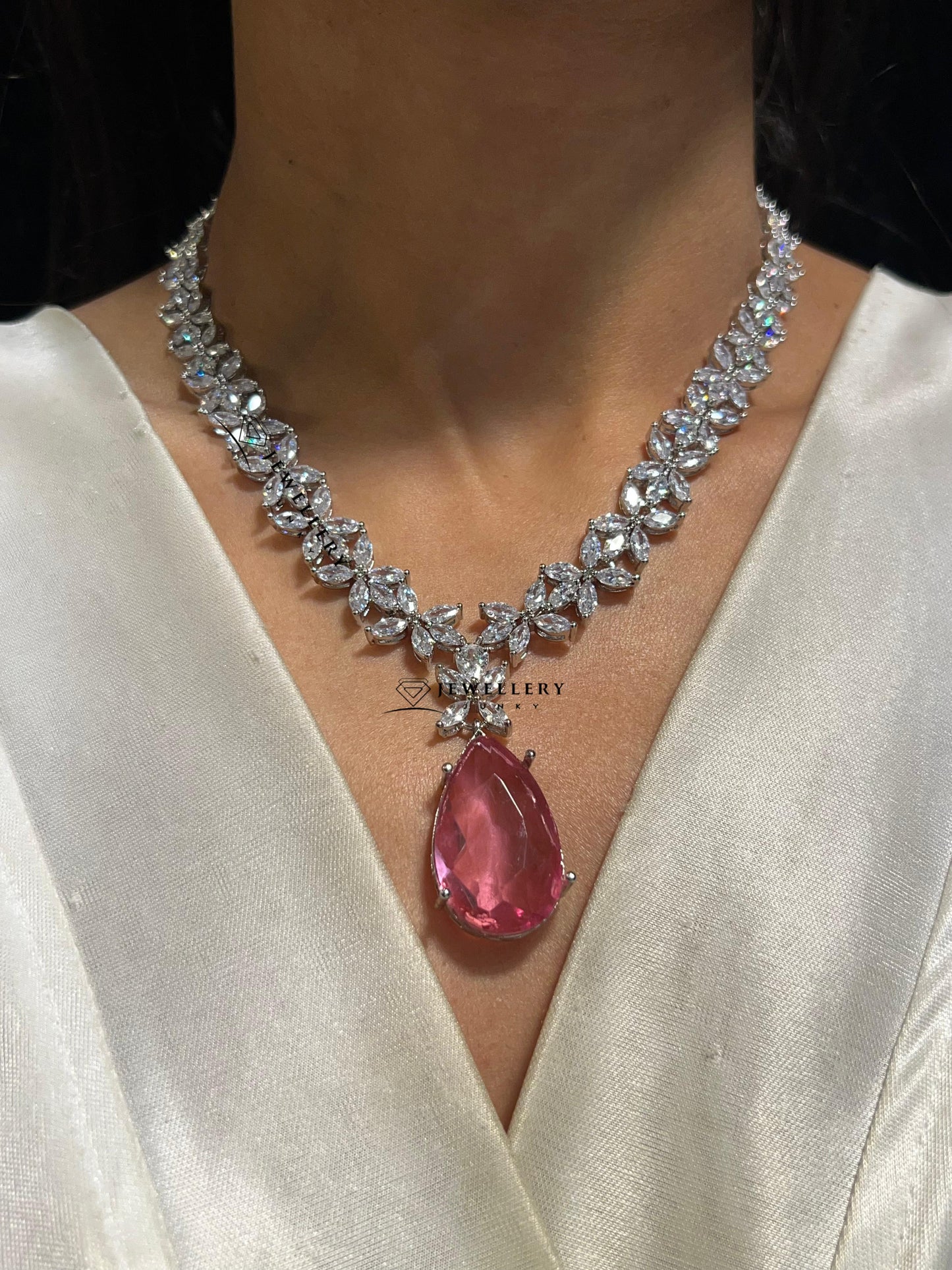 AAHANA CZ DIAMOND NECKLACE N-1442