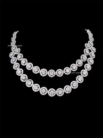 NILA DOUBLE LAYER DIAMOND NECKLACE