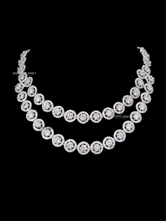 NILA DOUBLE LAYER DIAMOND NECKLACE