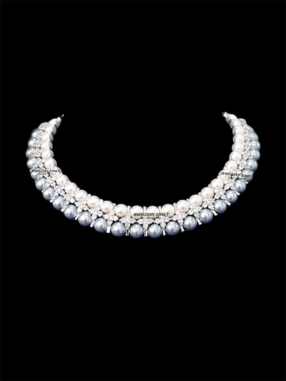 ZIA PEARL DIAMOND NECKLACE