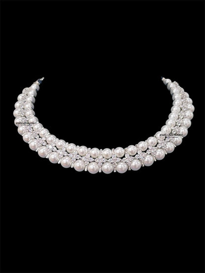 ZIA PEARL DIAMOND NECKLACE