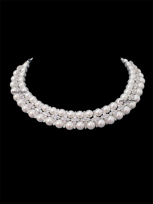 ZIA PEARL DIAMOND NECKLACE