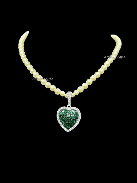 ROWENA PEARL DIAMOND NECKLACE
