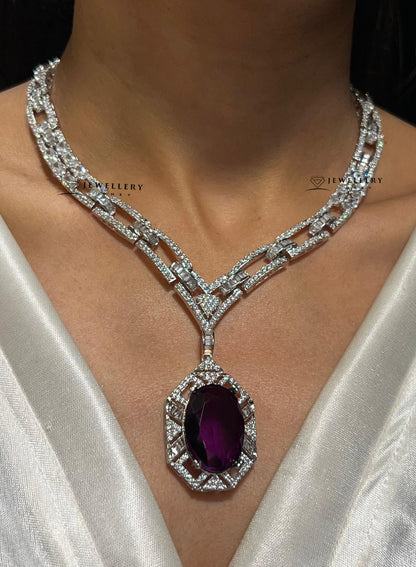 IRA OVAL DIAMOND NECKLACE