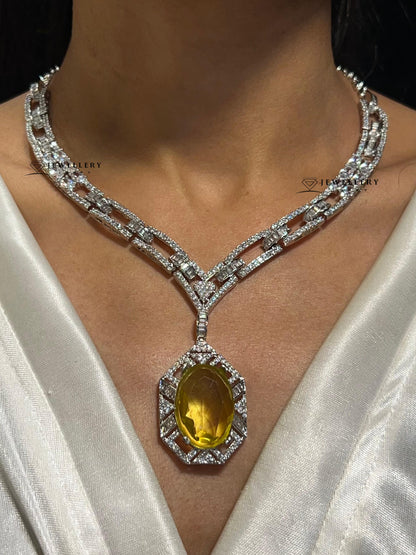 IRA OVAL DIAMOND NECKLACE